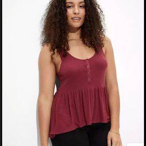 American Eagle XXL Henley babydoll tank top